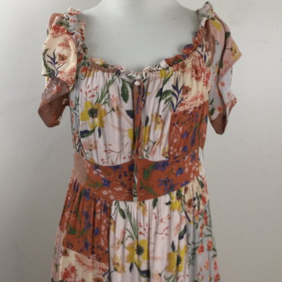 Mainstrip Tiered Rayon Maxi Dress m - Picture 3 of 9